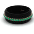 Elegant Men's Emerald Black Ring - Jayden No. 14