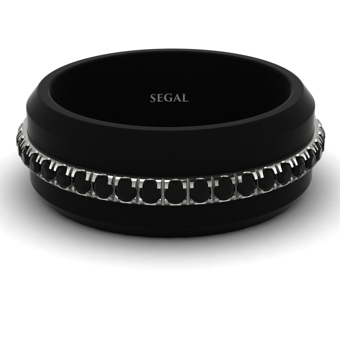 Elegant Men's Black Diamond Black Ring - Jayden No. 6