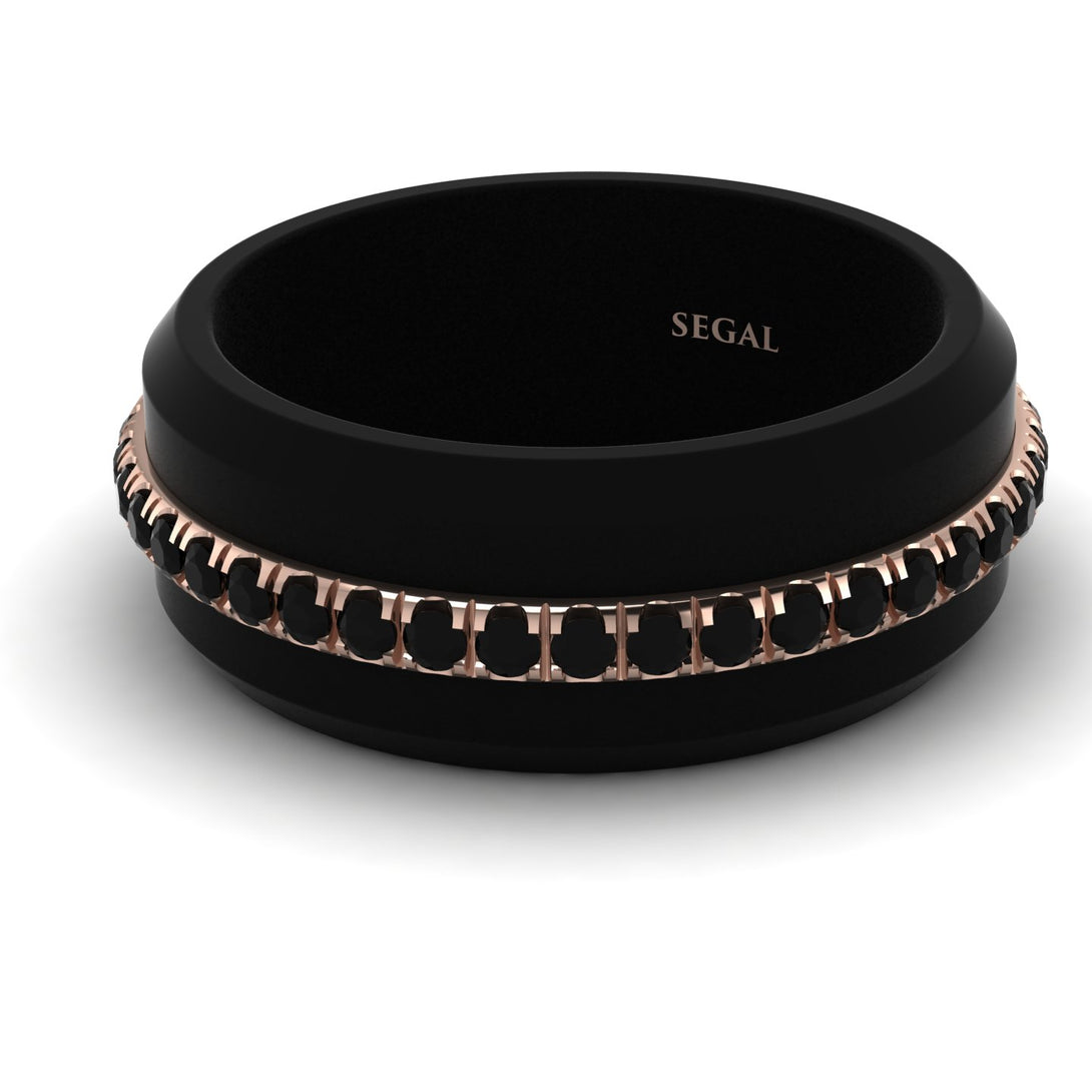 Elegant Men's Black Diamond Black Ring - Jayden No. 5