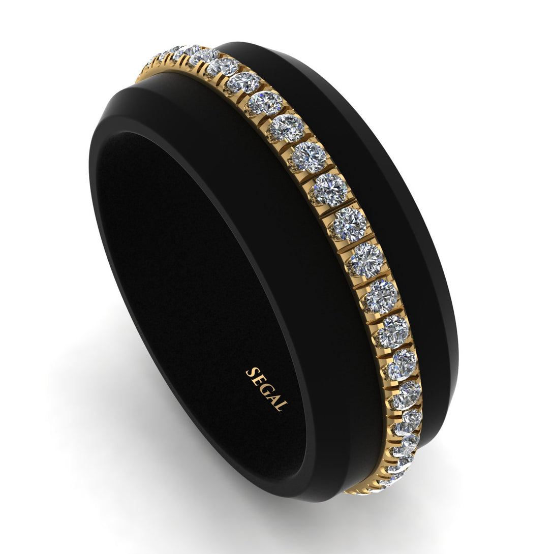 Elegant Men's Diamond Black Ring - Jayden No. 1