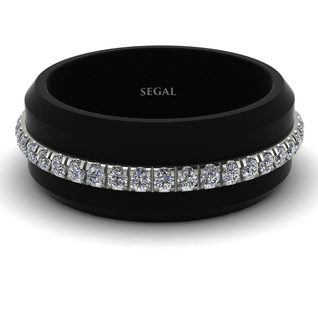 Elegant Men's Diamond Black Ring - Jayden No. 3