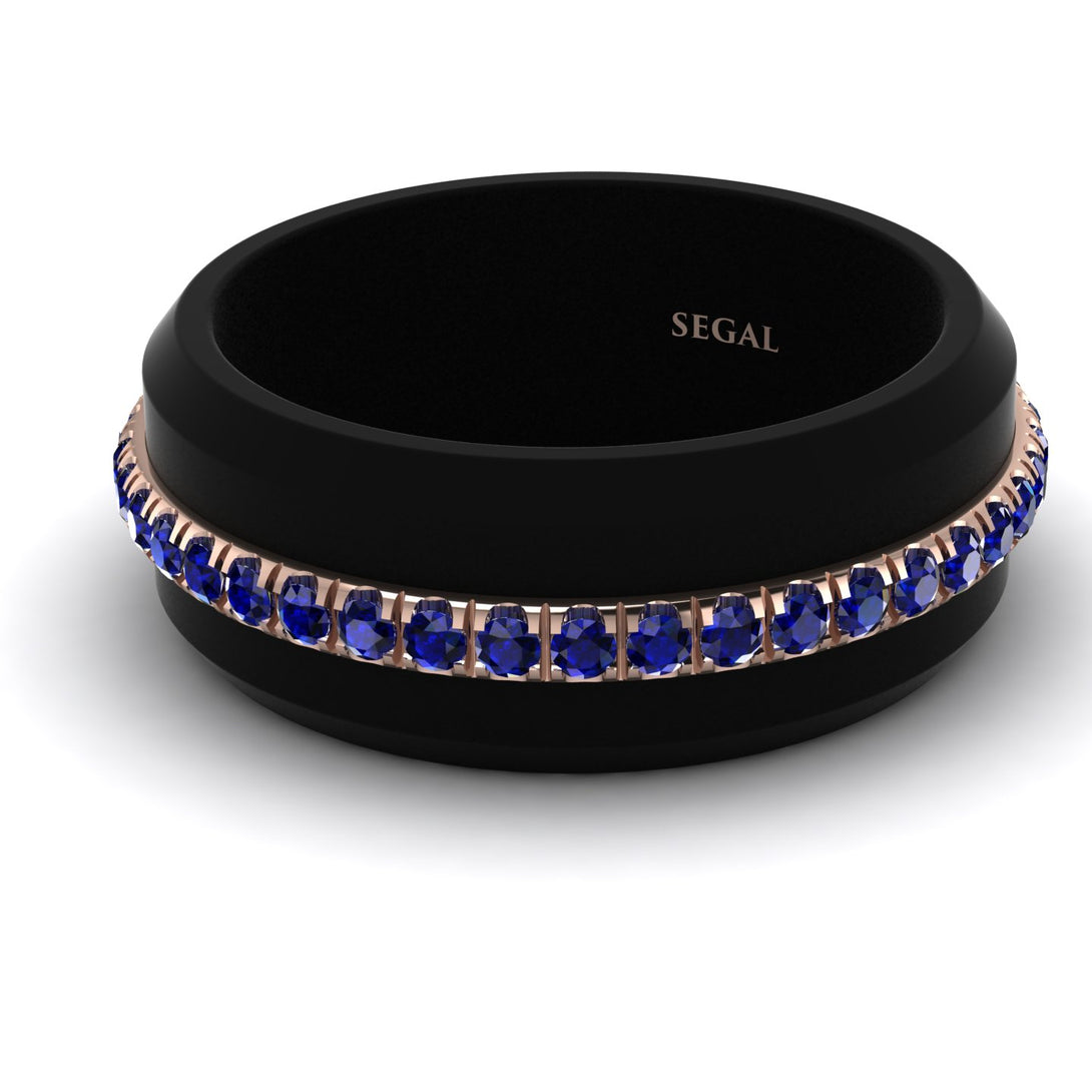 Elegant Men's Sapphire Black Ring - Jayden No. 11