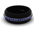 Elegant Men's Sapphire Black Ring - Jayden No. 12