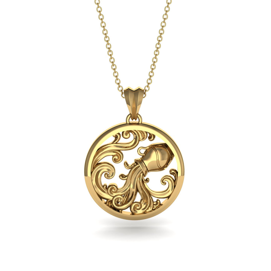 Elegant Zodiac Pendant - Aquarius No. 1