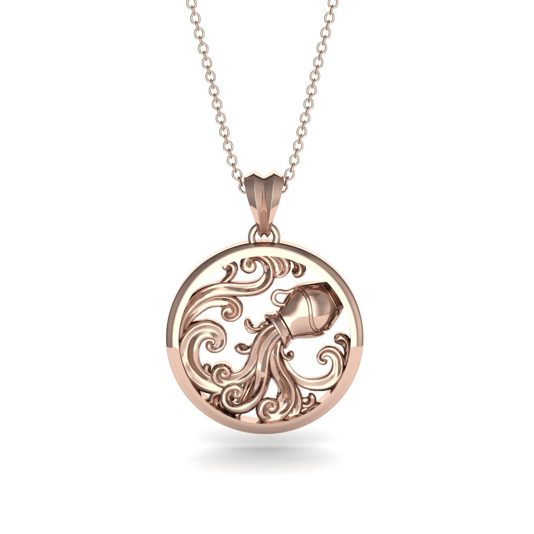 Elegant Zodiac Pendant - Aquarius No. 2