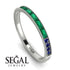 Emerald Cut Emerald Milgrain Eternity Ring - Teagan No. 66 image 10