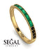 Emerald Cut Emerald Milgrain Eternity Ring - Teagan No. 34