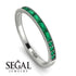 Emerald Cut Emerald Milgrain Eternity Ring - Teagan No. 21 image 10