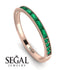 Emerald Cut Emerald Milgrain Eternity Ring - Teagan No. 20 image 10