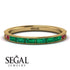 Emerald Cut Emerald Milgrain Eternity Ring - Teagan No. 49 image 2