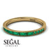 Emerald Cut Emerald Milgrain Eternity Ring - Teagan No. 19 image 3