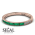 Emerald Cut Emerald Milgrain Eternity Ring - Teagan No. 5 image 3
