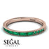 Emerald Cut Emerald Milgrain Eternity Ring - Teagan No. 20 image 3