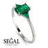 Emerald Cut Emerald With Triangles Ring - Remi No. 21