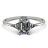 Emerald Cut Diamond With Triangles Ring - Remi No. 3