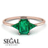 Emerald Cut Emerald With Triangles Ring - Remi No. 20 image 4