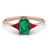 Emerald Cut Emerald With Triangles Ring - Remi No. 50 image 1