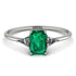 Emerald Cut Emerald With Triangles Ring - Remi No. 6