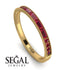 Emerald Cut Ruby Milgrain Eternity Ring - Teagan No. 55