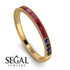 Emerald Cut Ruby Milgrain Eternity Ring - Teagan No. 70