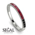 Emerald Cut Ruby Milgrain Eternity Ring - Teagan No. 42 image 10
