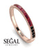 Emerald Cut Ruby Milgrain Eternity Ring - Teagan No. 41 image 10