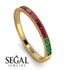 Emerald Cut Ruby Milgrain Eternity Ring - Teagan No. 25 image 10