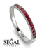 Emerald Cut Ruby Milgrain Eternity Ring - Teagan No. 57 image 10