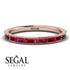 Emerald Cut Ruby Milgrain Eternity Ring - Teagan No. 41 image 2