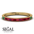 Emerald Cut Ruby Milgrain Eternity Ring - Teagan No. 25 image 2
