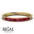 Emerald Cut Ruby Milgrain Eternity Ring - Teagan No. 10 image 2