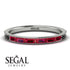 Emerald Cut Ruby Milgrain Eternity Ring - Teagan No. 42 image 2