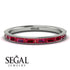 Emerald Cut Ruby Milgrain Eternity Ring - Teagan No. 57 image 2