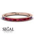 Emerald Cut Ruby Milgrain Eternity Ring - Teagan No. 71 image 2
