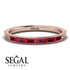 Emerald Cut Ruby Milgrain Eternity Ring - Teagan No. 11 image 2