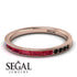 Emerald Cut Ruby Milgrain Eternity Ring - Teagan No. 41