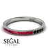 Emerald Cut Ruby Milgrain Eternity Ring - Teagan No. 42 image 3