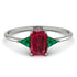 Emerald Cut Ruby With Triangles Ring - Remi No. 27 image 1