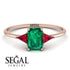 Emerald Cut Emerald With Triangles Ring - Remi No. 50 image 4