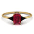 Emerald Cut Ruby With Triangles Ring - Remi No. 40 image 1