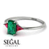 Emerald Cut Emerald With Triangles Ring - Remi No. 51