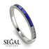 Emerald Cut Sapphire Milgrain Eternity Ring - Teagan No. 15