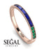 Emerald Cut Sapphire Milgrain Eternity Ring - Teagan No. 29