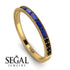 Emerald Cut Sapphire Milgrain Eternity Ring - Teagan No. 43