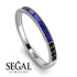 Emerald Cut Sapphire Milgrain Eternity Ring - Teagan No. 45