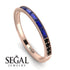 Emerald Cut Sapphire Milgrain Eternity Ring - Teagan No. 44 image 10
