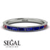 Emerald Cut Sapphire Milgrain Eternity Ring - Teagan No. 60