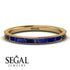 Emerald Cut Sapphire Milgrain Eternity Ring - Teagan No. 43
