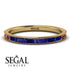 Emerald Cut Sapphire Milgrain Eternity Ring - Teagan No. 58 image 2