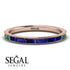 Emerald Cut Sapphire Milgrain Eternity Ring - Teagan No. 29 image 2